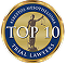 Top 10 Asbestos Mesothelioma Trial Lawyers Badge